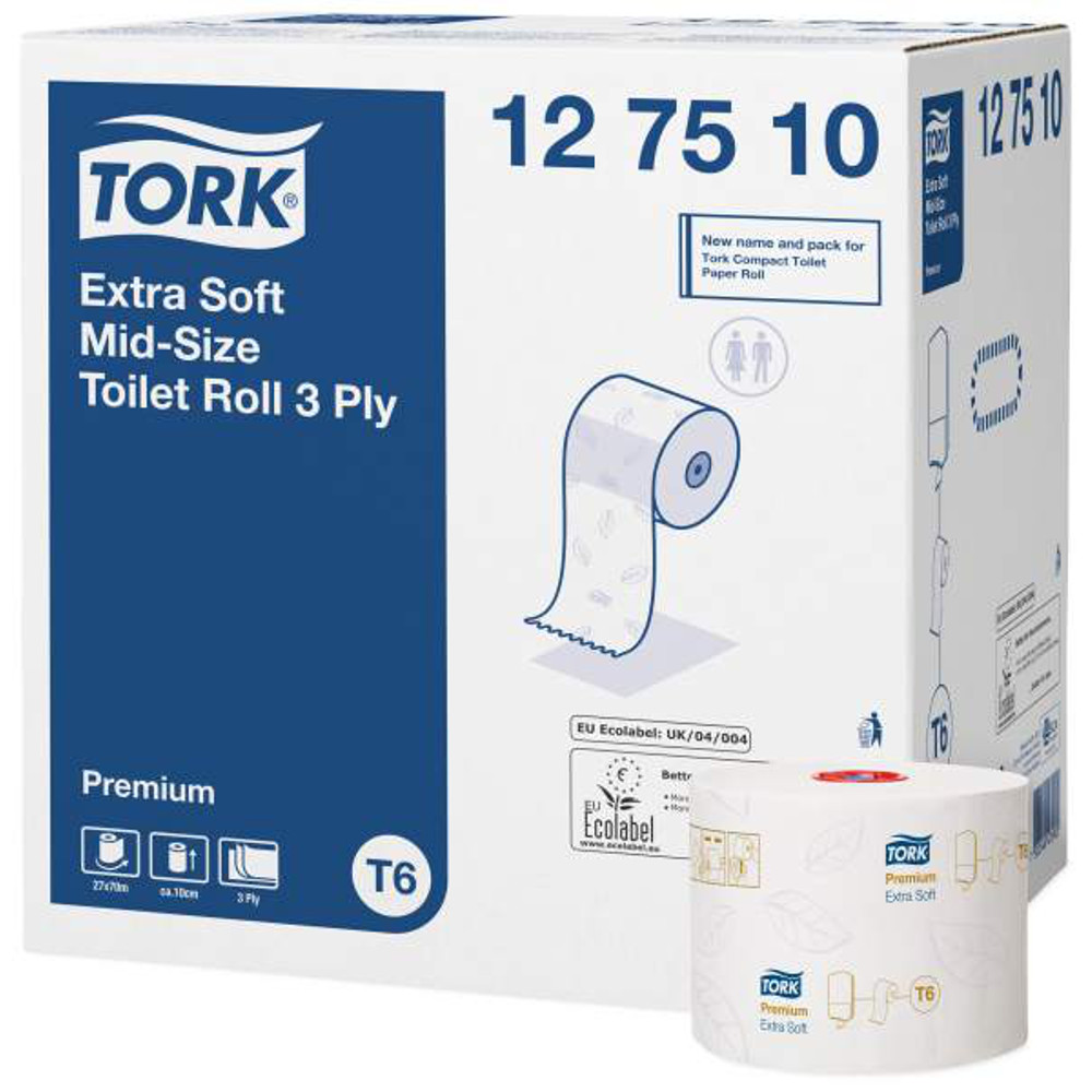 Tork Extra Soft Mid- Size Toilet Roll- 3 ply