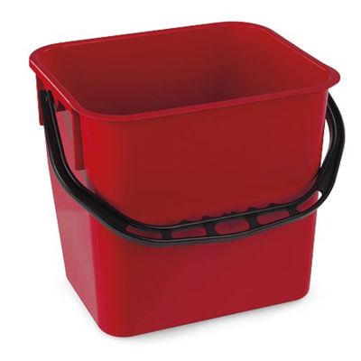 Plastmasas spainis uzkopšanai 12l, sarkans
